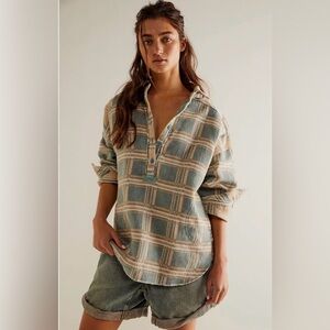 NWT We The Free Arizona Sky Jacquard
Plaid Shirt size XL